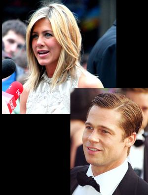 Jennifer Aniston and Brad Pitt