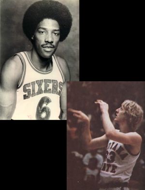 Julius Erving and Larry Bird