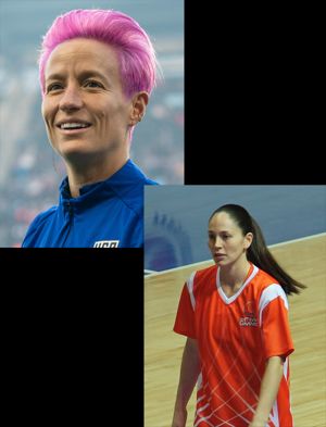 Megan Rapinoe and Sue Bird