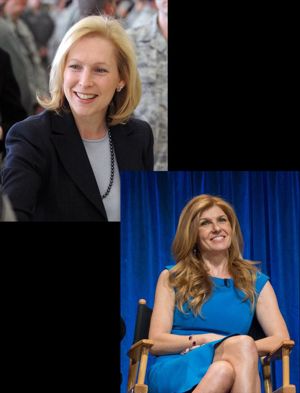 Kirsten Gillibrand and Connie Britton