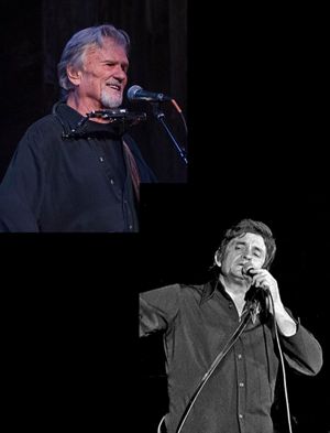 Kris Kristofferson and Johnny Cash