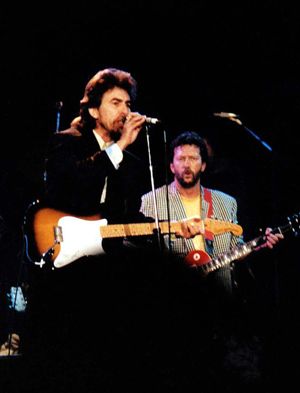 George Harrison and Eric Clapton