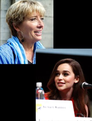 Emma Thompson and Emilia Clarke