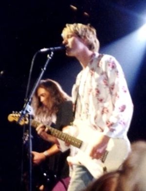 Krist Novoselic and Kurt Cobain