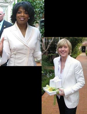 Oprah Winfrey and Ellen DeGeneres