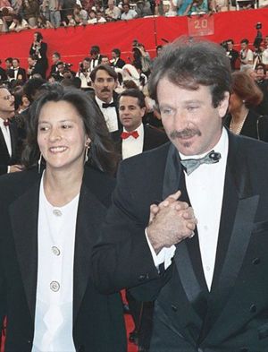 Marsha Garces Williams and Robin Williams