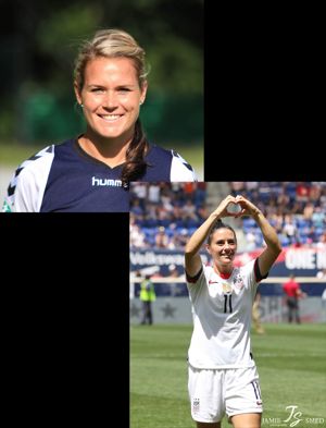 Ashlyn Harris and Ali Krieger