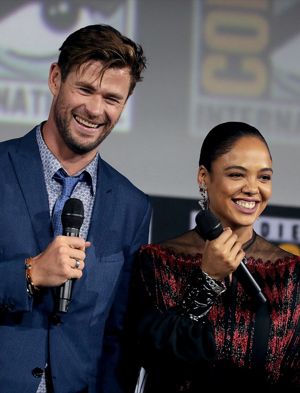 Chris Hemsworth and Tessa Thompson