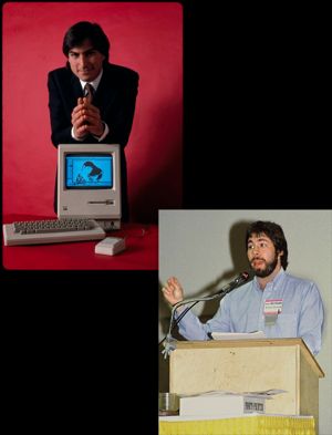 Steve Jobs and Steve Wozniak