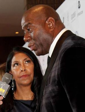 Cookie Johnson and Magic Johnson