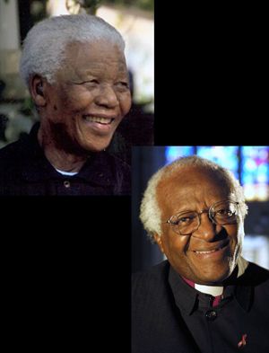 Nelson Mandela and Desmond Tutu