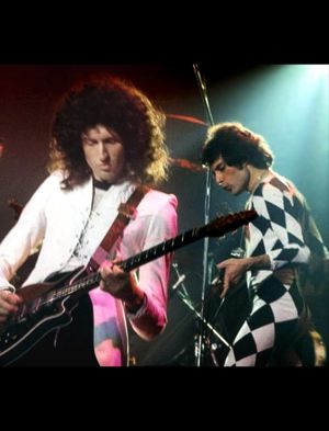 Brian May and Freddie Mercury