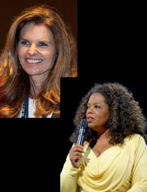 Maria Shriver and Oprah Winfrey