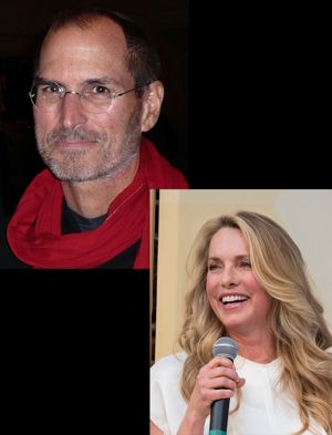 Steve Jobs and Laurene Powell Jobs