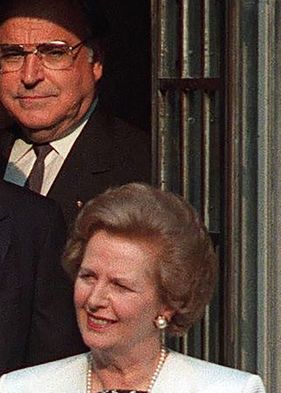 Photo of Helmut Kohl and Margaret Thatcher