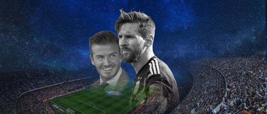 David Beckham and Lionel Messi