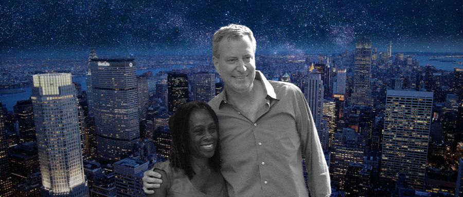 Bill de Blasio and Chirlane McCray